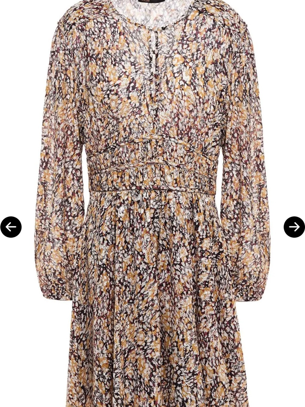 Maje Metallic Fil Coupe Dress NWT - Picture 3 of 8